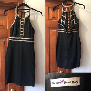 Black and gold dress